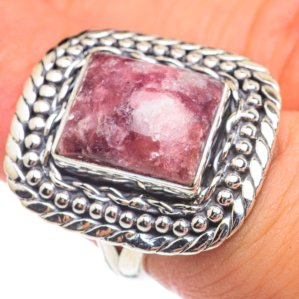 Lepidolite Rings handcrafted by Ana Silver Co - RING69911