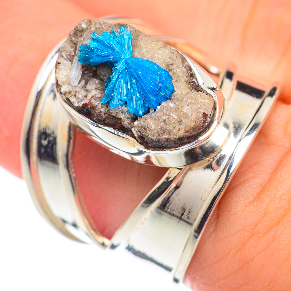 Cavansite Crystal Rings handcrafted by Ana Silver Co - RING69917