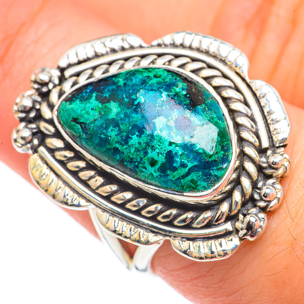 Chrysocolla Rings handcrafted by Ana Silver Co - RING69923