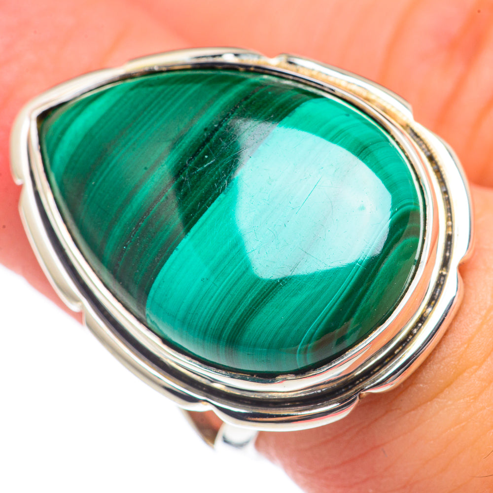 Malachite Rings handcrafted by Ana Silver Co - RING69925