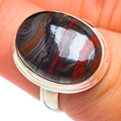 Red Tiger Iron Rings handcrafted by Ana Silver Co - RING69927