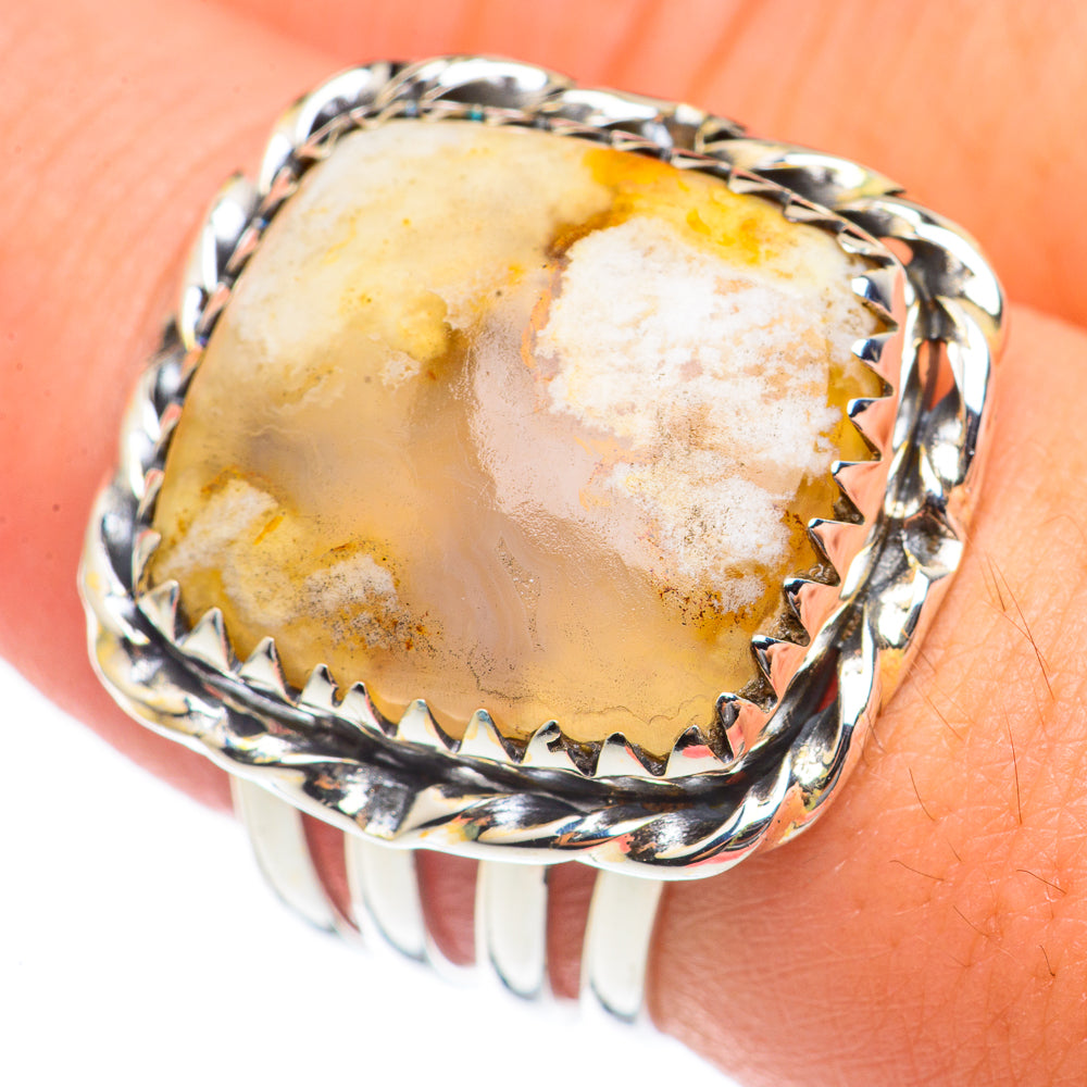 Plume Agate Rings handcrafted by Ana Silver Co - RING69931