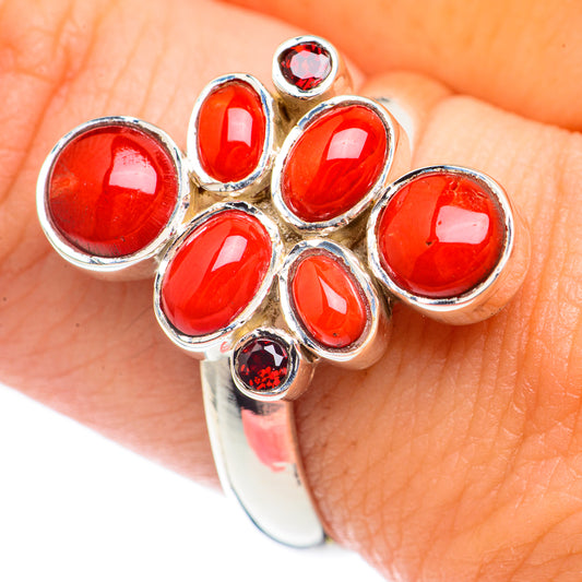 Red Onyx Rings handcrafted by Ana Silver Co - RING69937