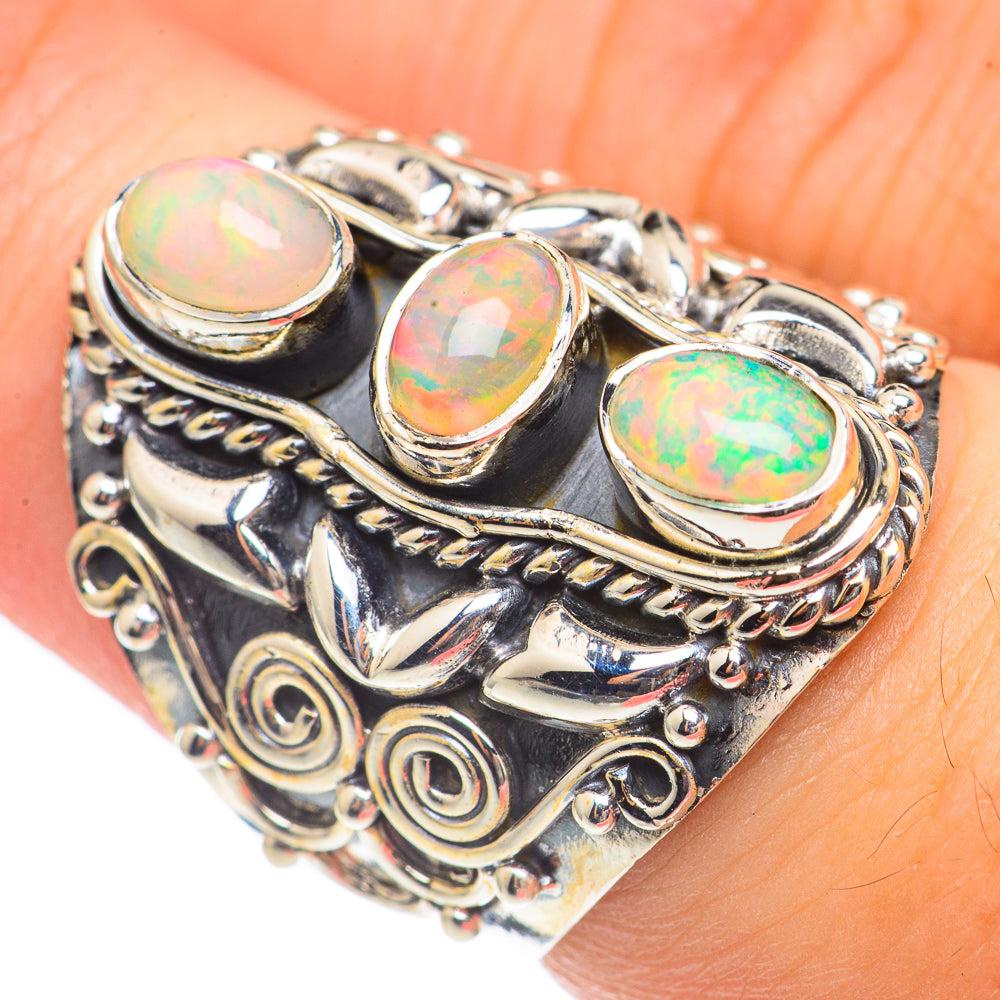 Ethiopian Opal Rings handcrafted by Ana Silver Co - RING69948