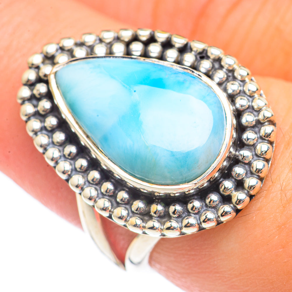 Larimar Rings handcrafted by Ana Silver Co - RING69955