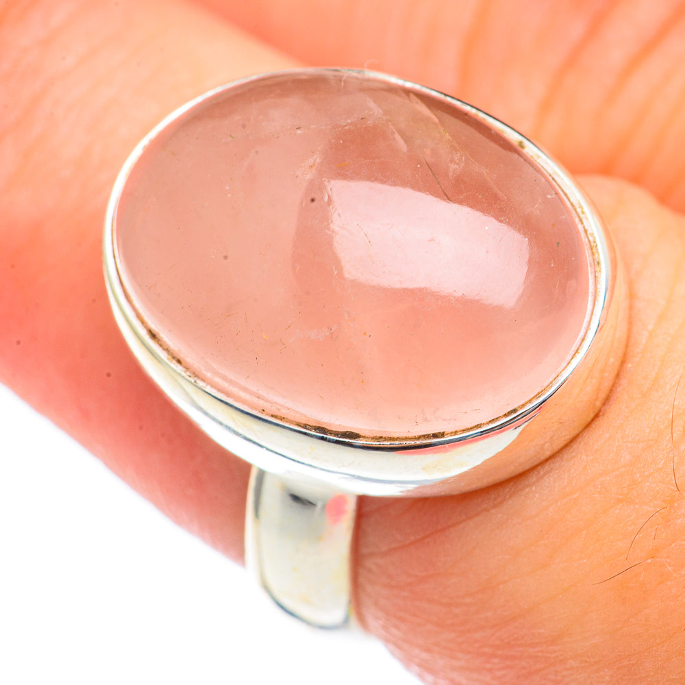 Rose Quartz Rings handcrafted by Ana Silver Co - RING69970