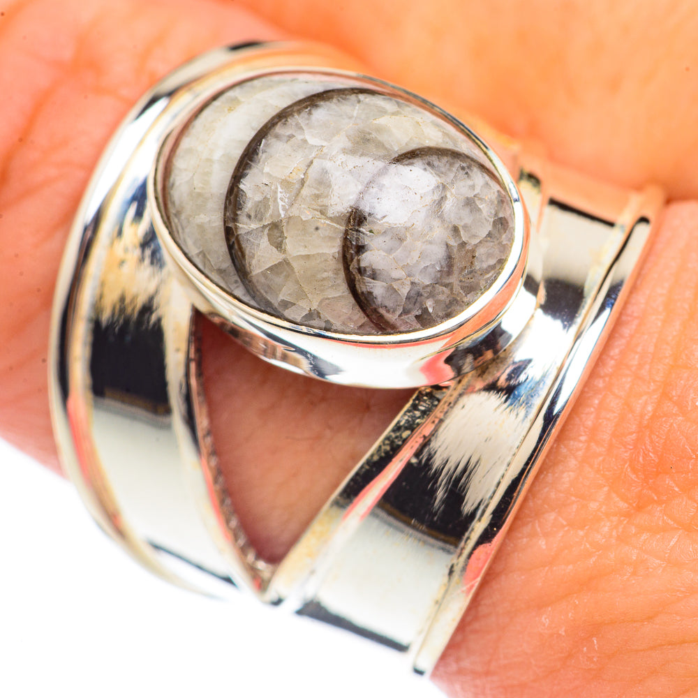 Orthoceras Fossil Rings handcrafted by Ana Silver Co - RING69982