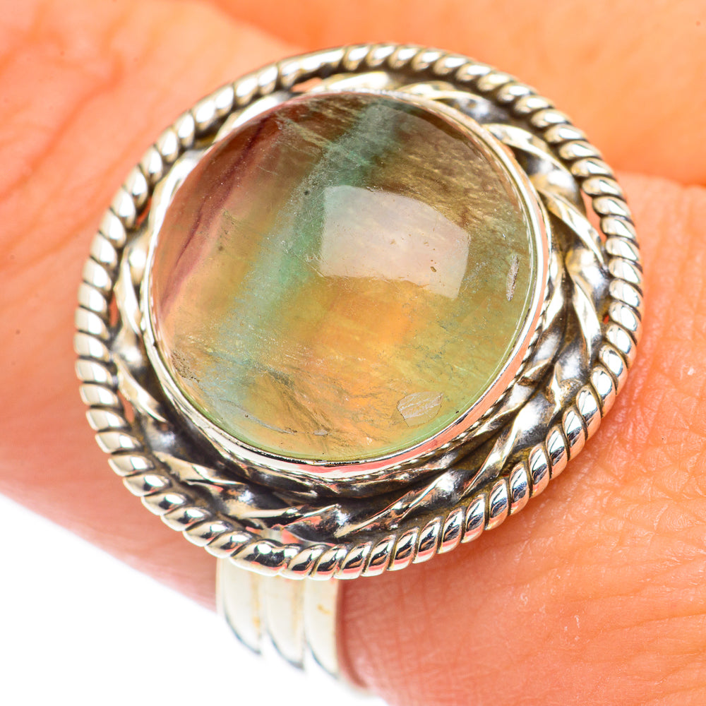 Green Fluorite Rings handcrafted by Ana Silver Co - RING69992