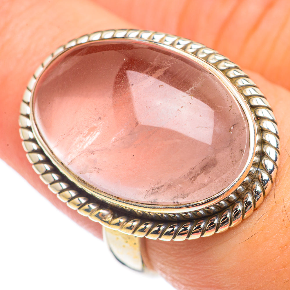 Rose Quartz Rings handcrafted by Ana Silver Co - RING70000