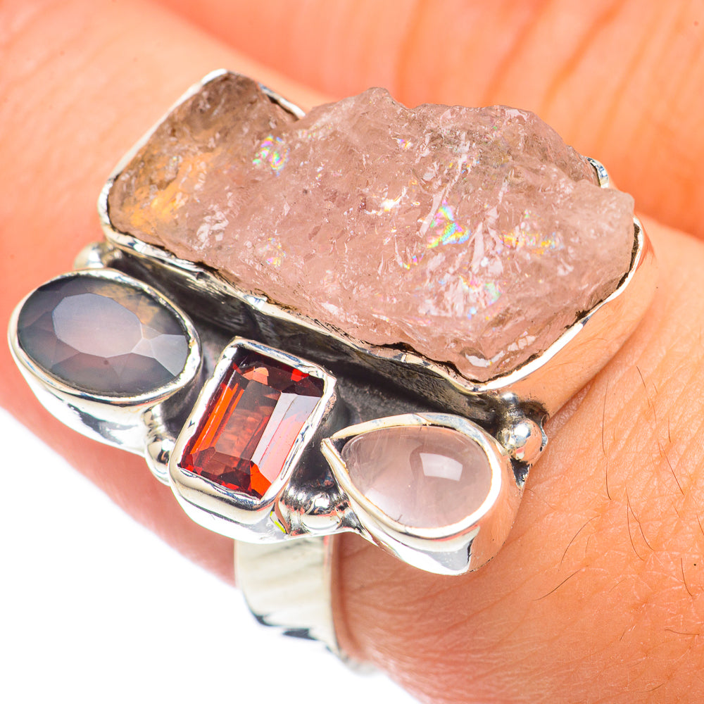 Rose Quartz Rings handcrafted by Ana Silver Co - RING70002
