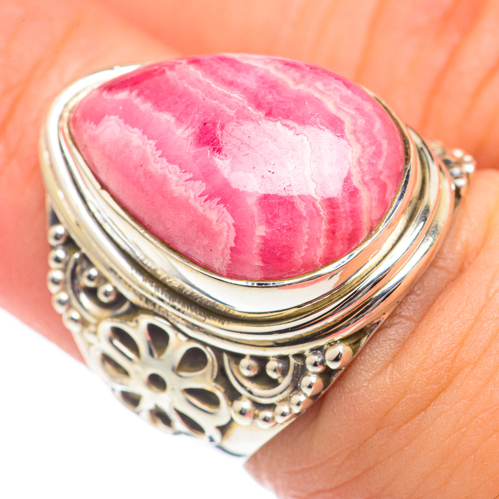 Rhodochrosite Rings handcrafted by Ana Silver Co - RING70003
