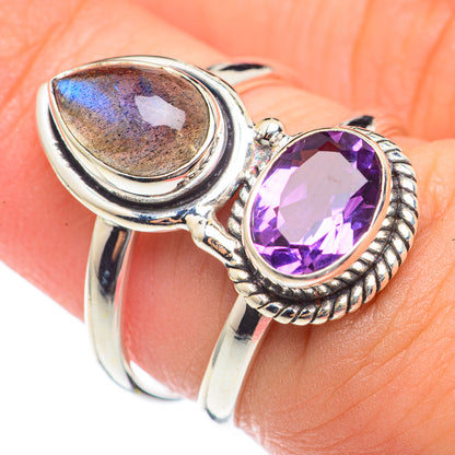 Labradorite Rings handcrafted by Ana Silver Co - RING70012