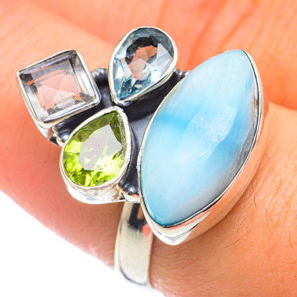 Larimar Rings handcrafted by Ana Silver Co - RING70023