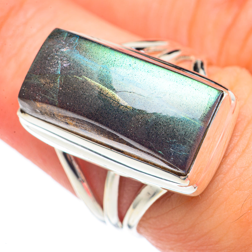 Labradorite Rings handcrafted by Ana Silver Co - RING70027