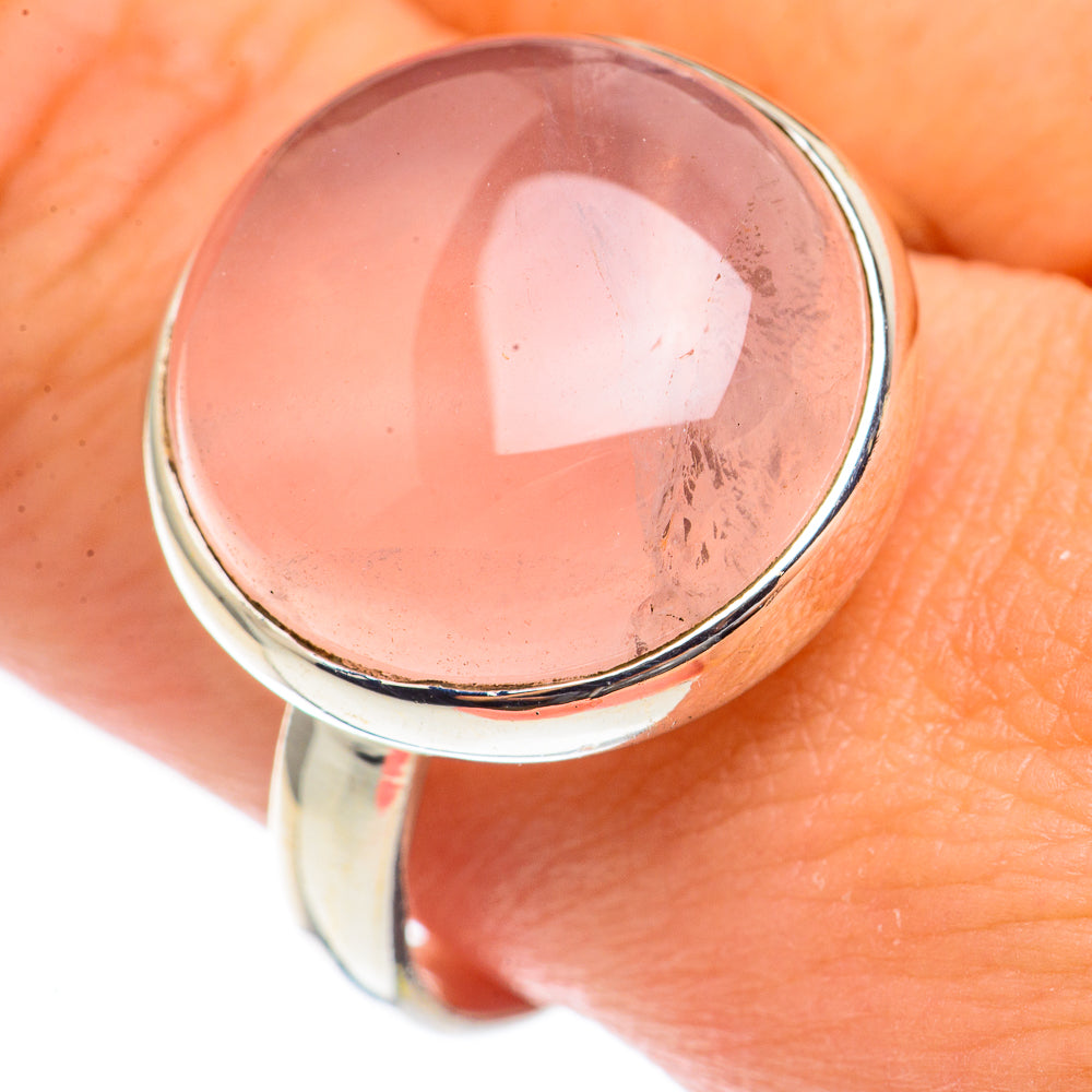 Rose Quartz Rings handcrafted by Ana Silver Co - RING70036