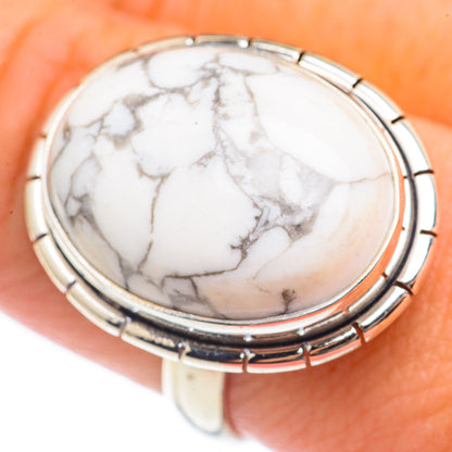 Howlite Rings handcrafted by Ana Silver Co - RING70048