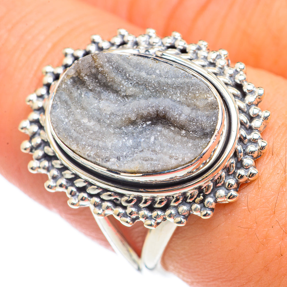 Desert Druzy Rings handcrafted by Ana Silver Co - RING70052