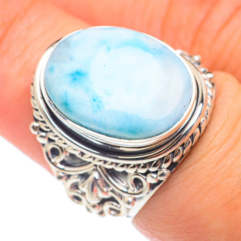 Larimar Rings handcrafted by Ana Silver Co - RING70055