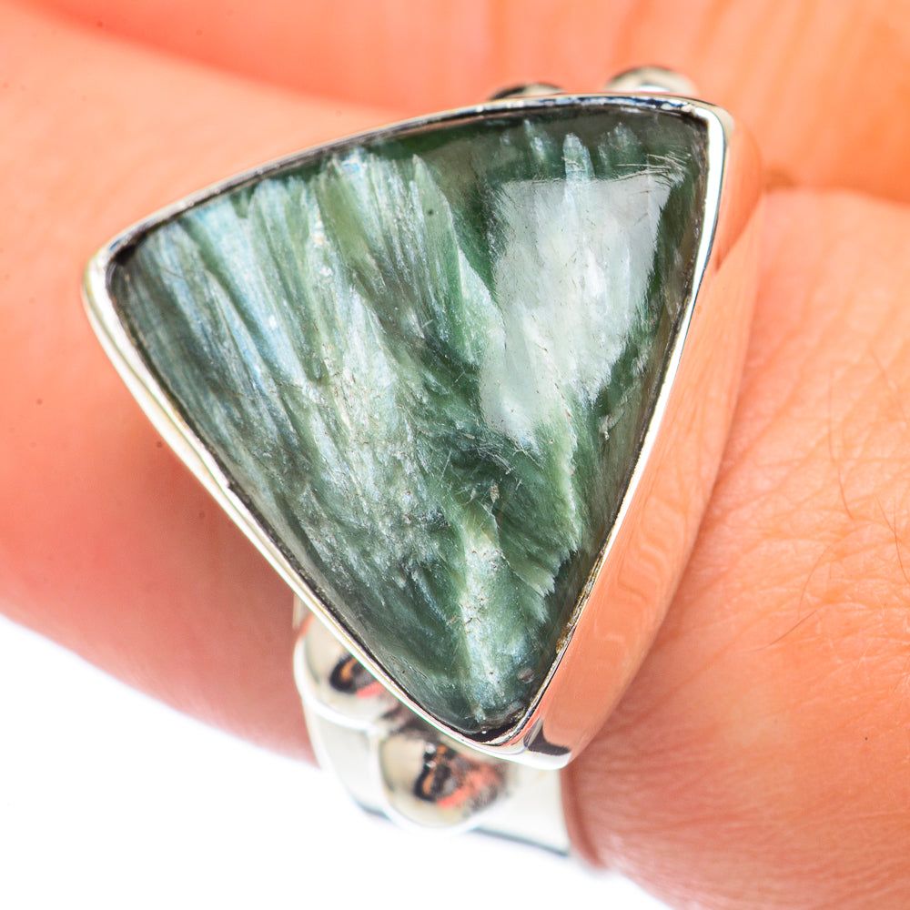 Seraphinite Rings handcrafted by Ana Silver Co - RING70061