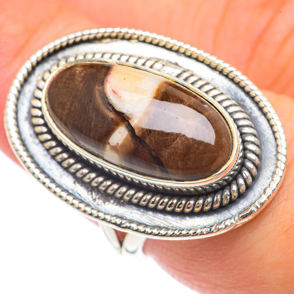 Peanut Wood Jasper Rings handcrafted by Ana Silver Co - RING70063