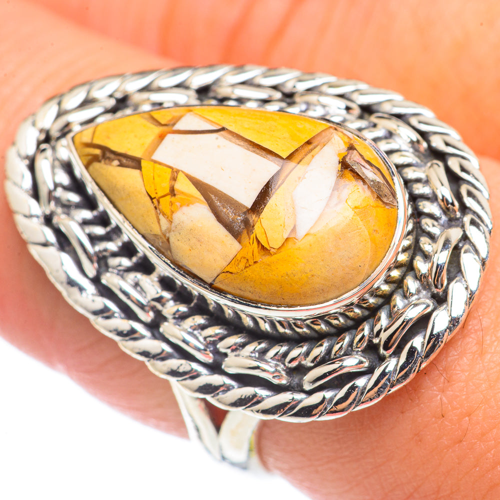 Brecciated Mookaite Rings handcrafted by Ana Silver Co - RING70068