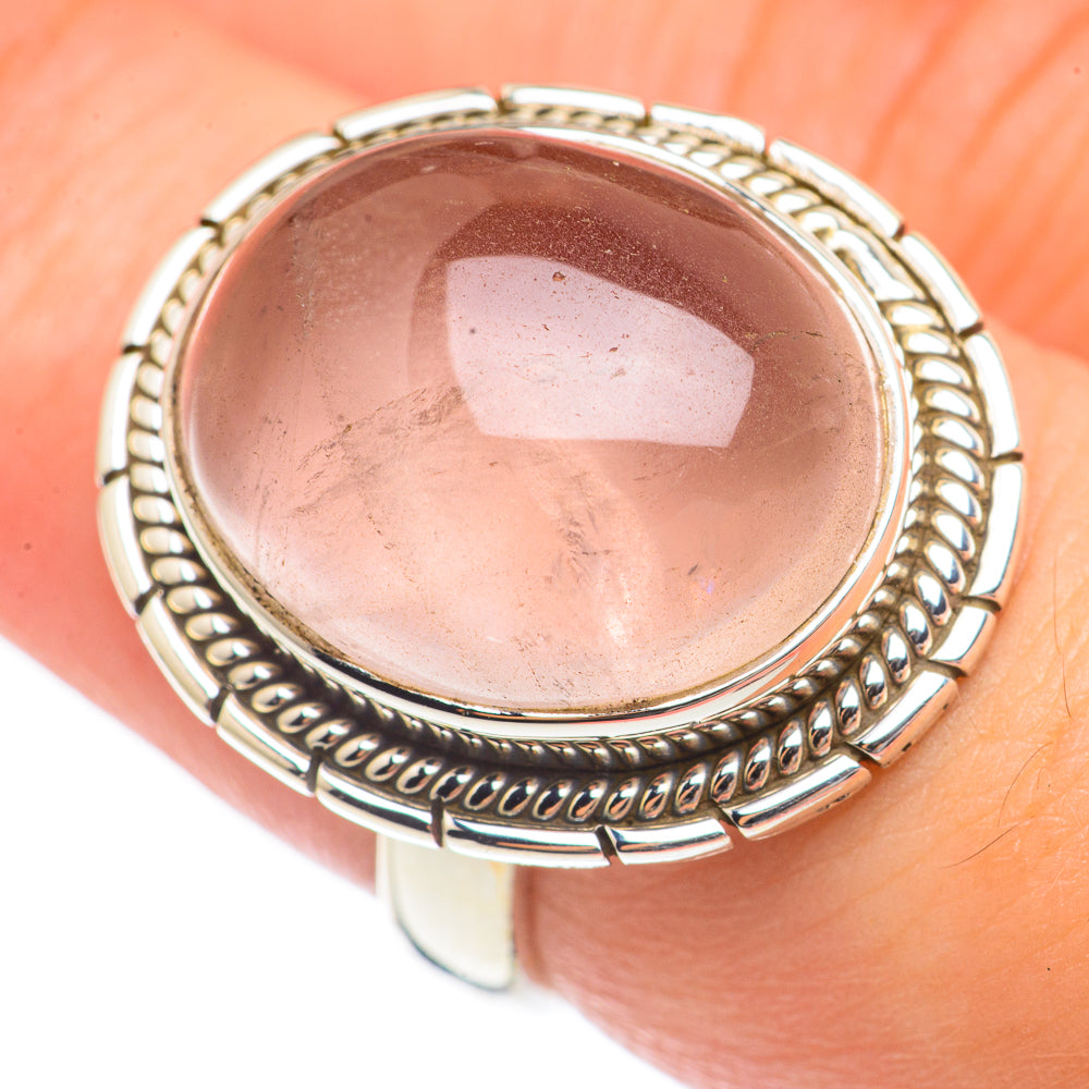 Rose Quartz Rings handcrafted by Ana Silver Co - RING70071