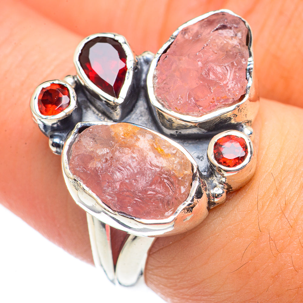 Rose Quartz Rings handcrafted by Ana Silver Co - RING70072