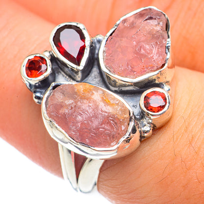 Rose Quartz Rings handcrafted by Ana Silver Co - RING70072