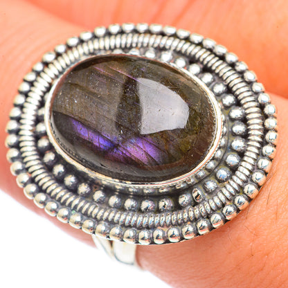 Labradorite Rings handcrafted by Ana Silver Co - RING70077