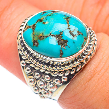 Tibetan Turquoise Rings handcrafted by Ana Silver Co - RING70086