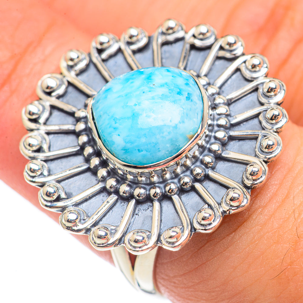 Larimar Rings handcrafted by Ana Silver Co - RING70087