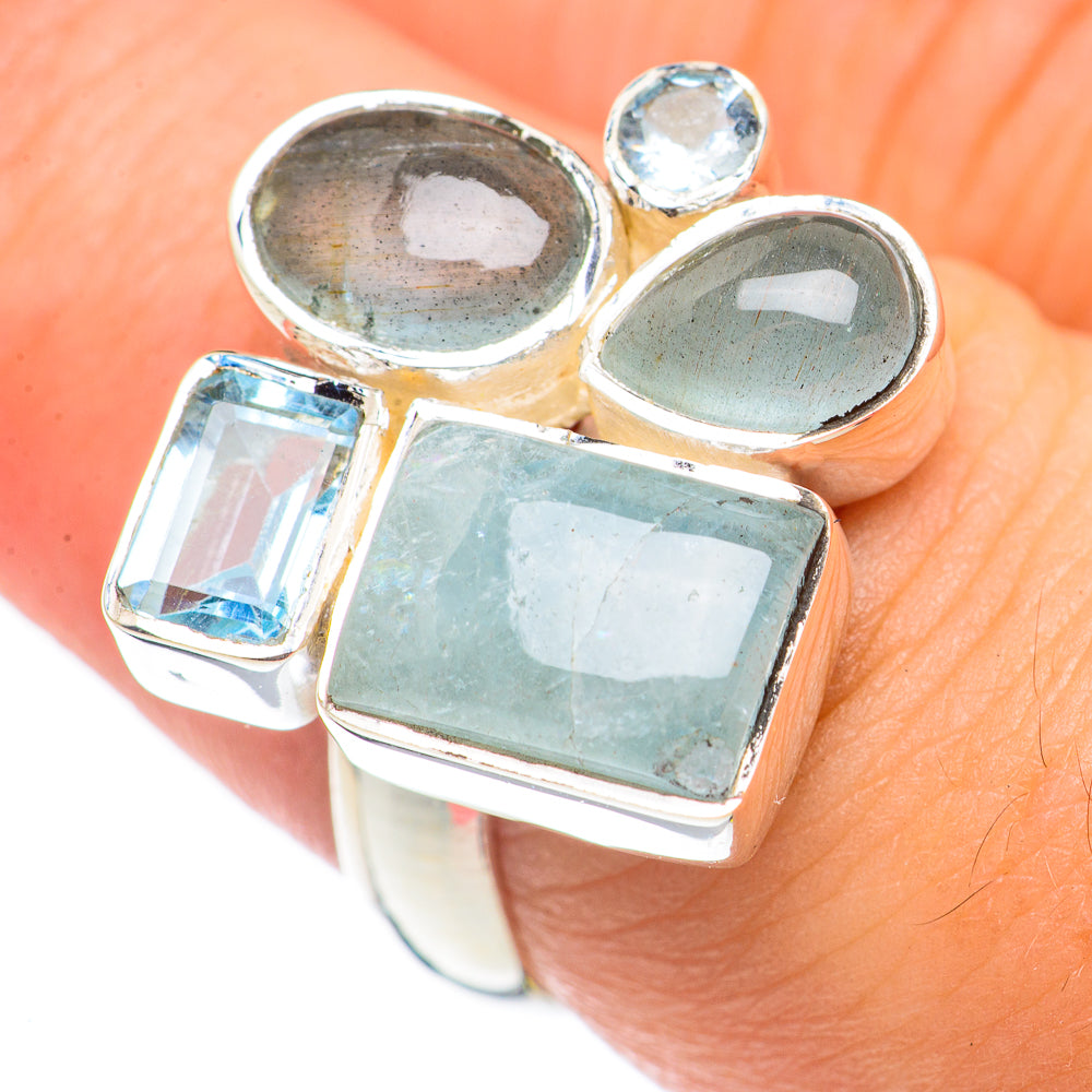 Aquamarine Rings handcrafted by Ana Silver Co - RING70089