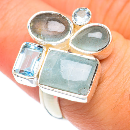Aquamarine Rings handcrafted by Ana Silver Co - RING70089