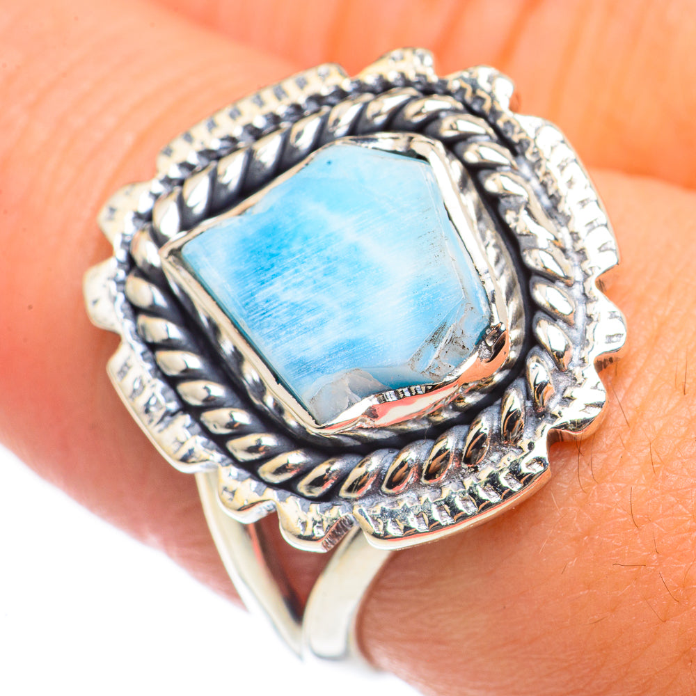 Larimar Rings handcrafted by Ana Silver Co - RING70090