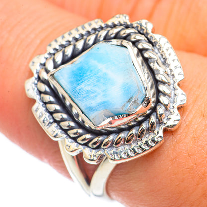 Larimar Rings handcrafted by Ana Silver Co - RING70090
