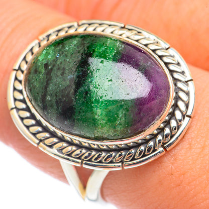 Ruby Zoisite Rings handcrafted by Ana Silver Co - RING70091