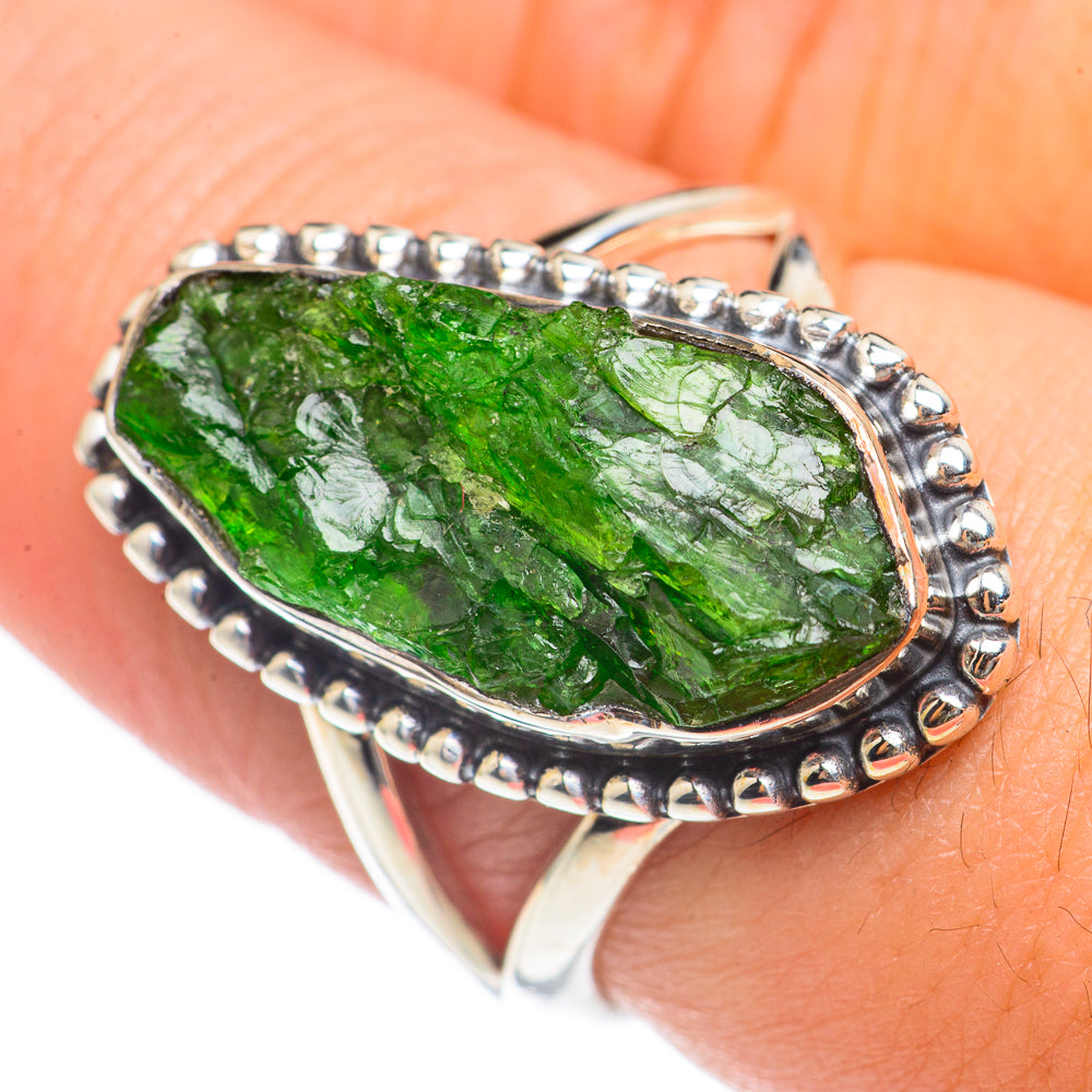 Green Tourmaline Rings handcrafted by Ana Silver Co - RING70093