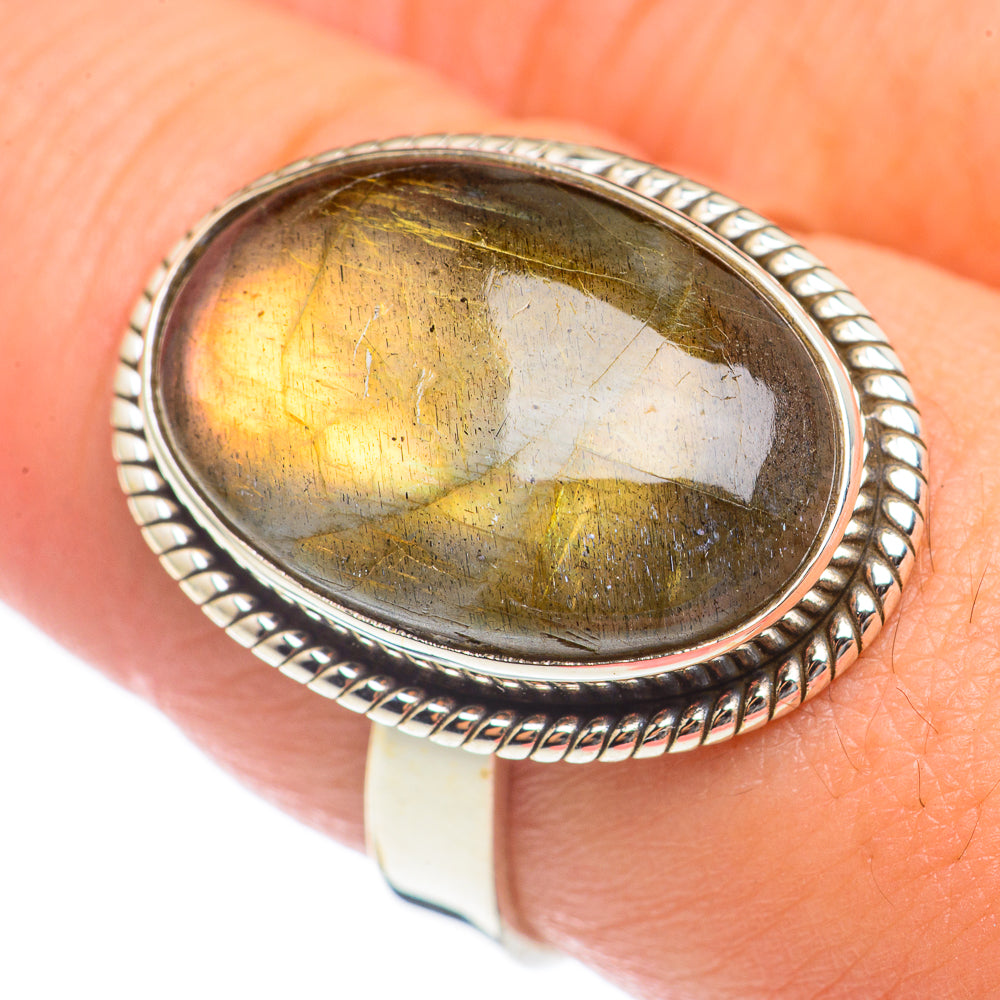 Labradorite Rings handcrafted by Ana Silver Co - RING70094