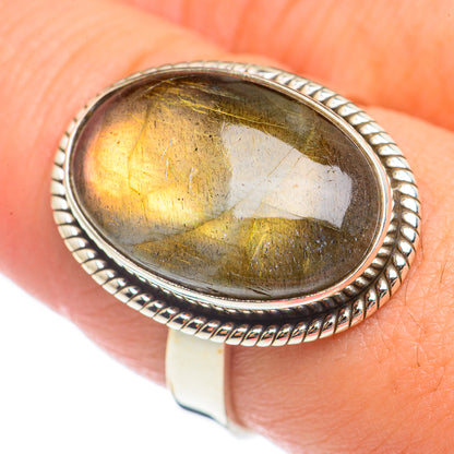 Labradorite Rings handcrafted by Ana Silver Co - RING70094