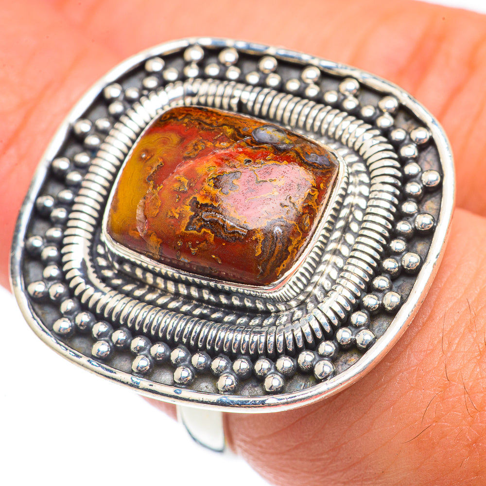 Moroccan Agate Rings handcrafted by Ana Silver Co - RING70096