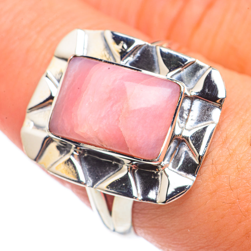Pink Opal Rings handcrafted by Ana Silver Co - RING70102