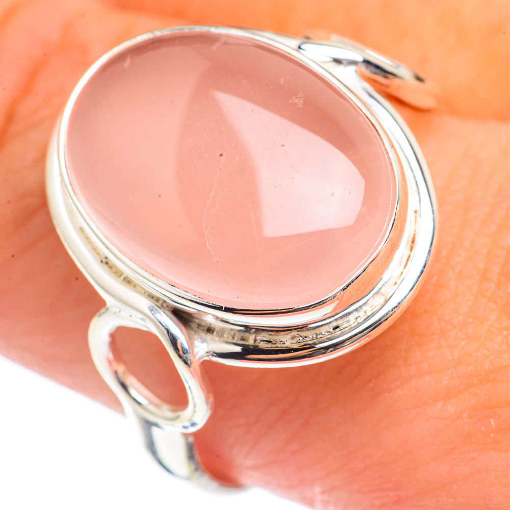 Rose Quartz Rings handcrafted by Ana Silver Co - RING70103