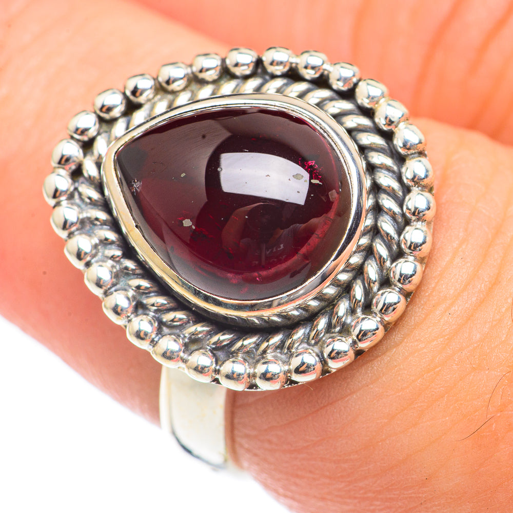 Garnet Rings handcrafted by Ana Silver Co - RING70106