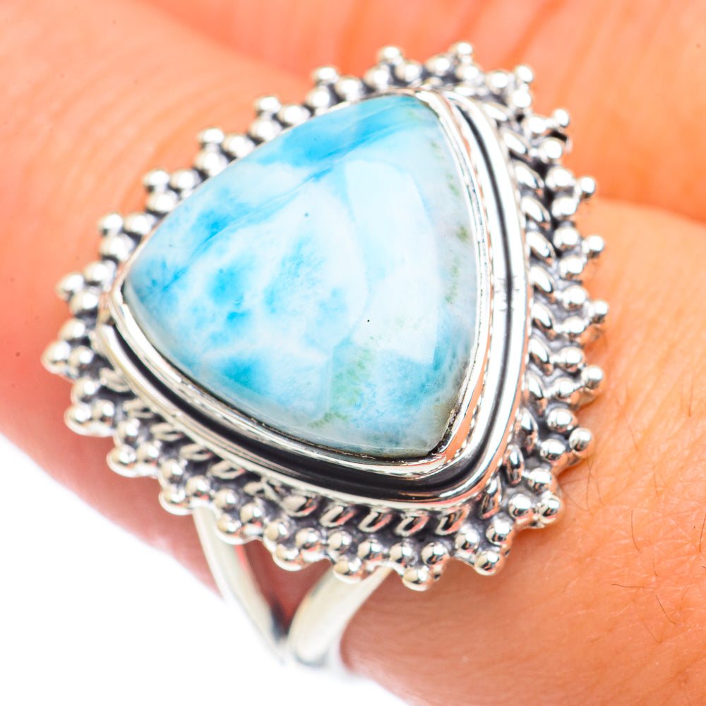 Larimar Rings handcrafted by Ana Silver Co - RING70116
