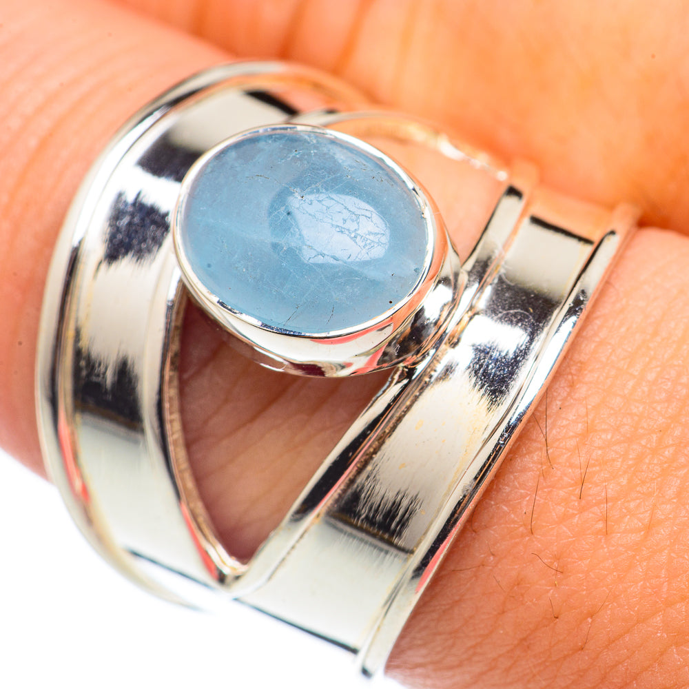 Aquamarine Rings handcrafted by Ana Silver Co - RING70117