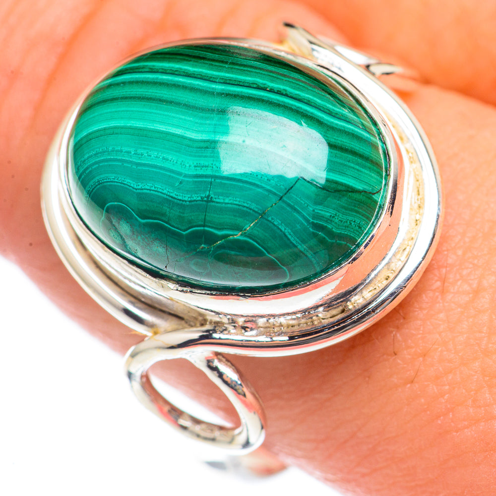 Malachite Rings handcrafted by Ana Silver Co - RING70123