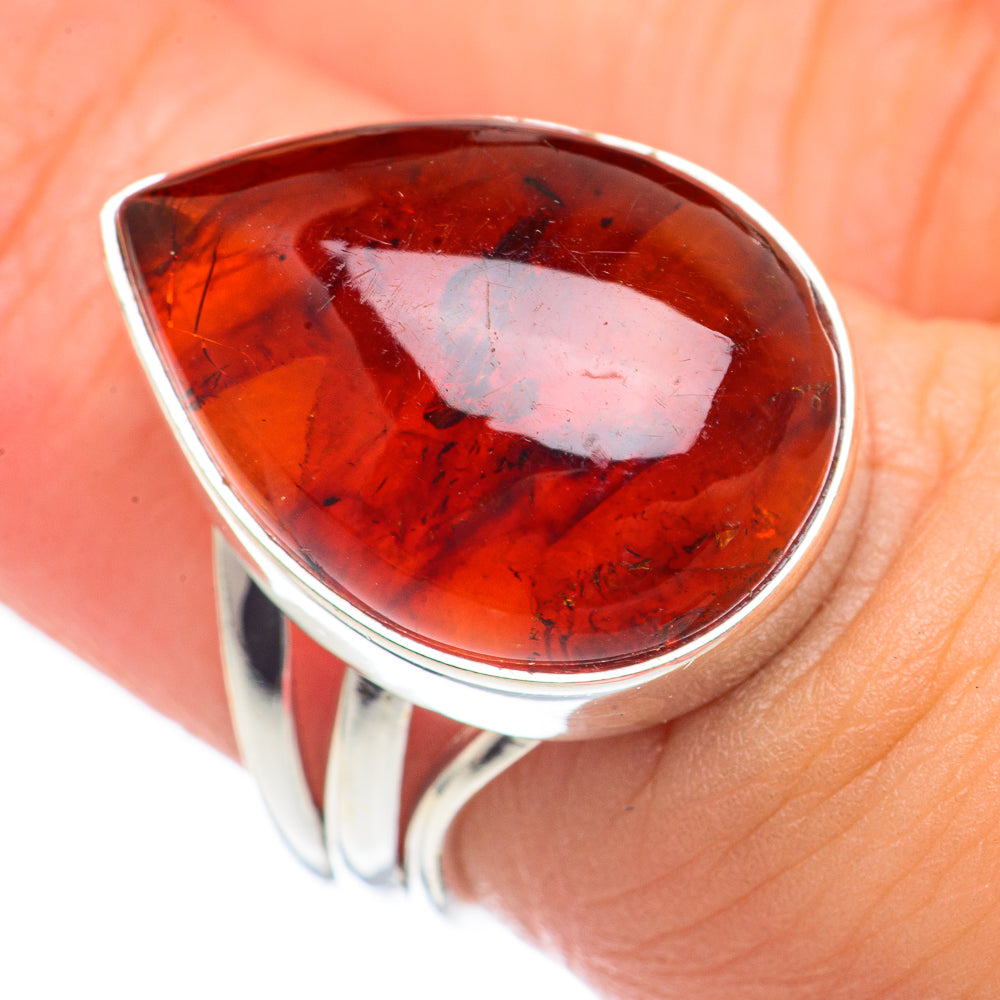 Baltic Amber Rings handcrafted by Ana Silver Co - RING70134