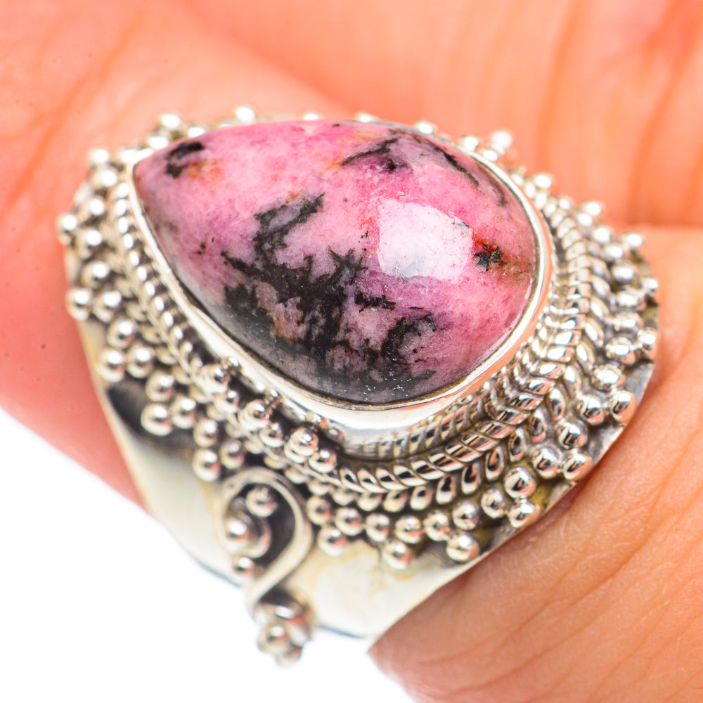 Rhodonite Rings handcrafted by Ana Silver Co - RING70136