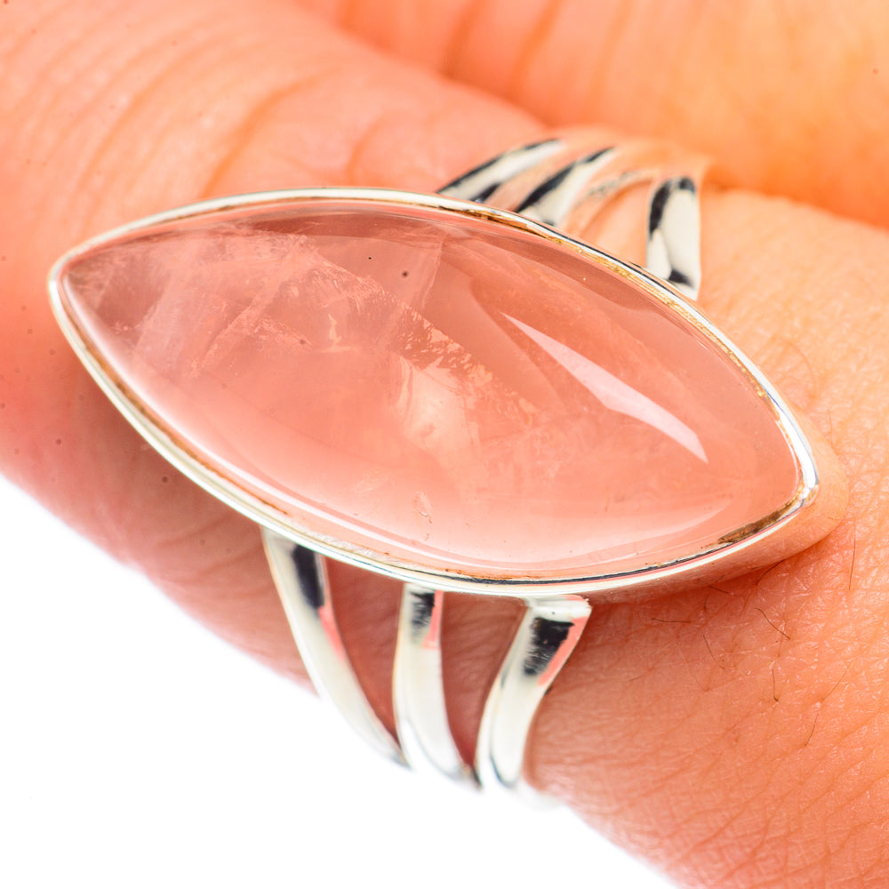 Rose Quartz Rings handcrafted by Ana Silver Co - RING70137