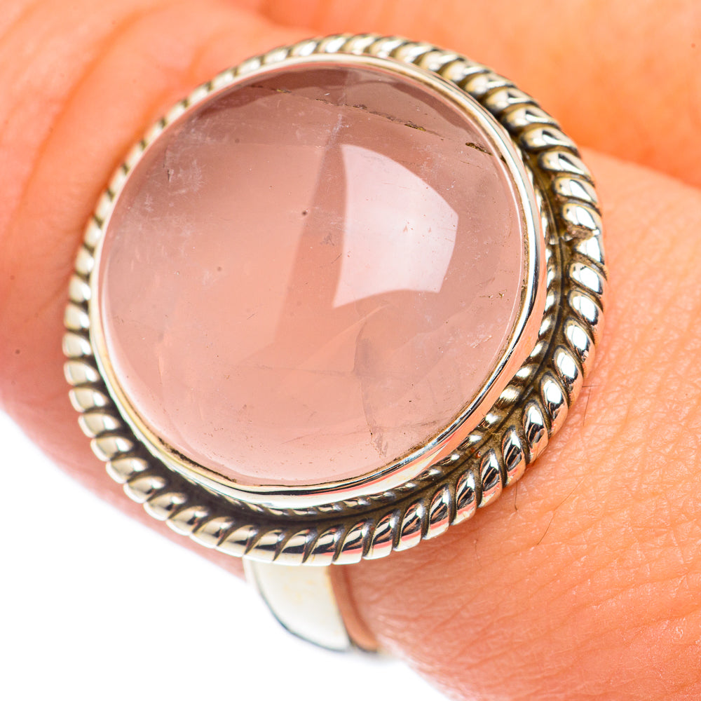 Rose Quartz Rings handcrafted by Ana Silver Co - RING70140